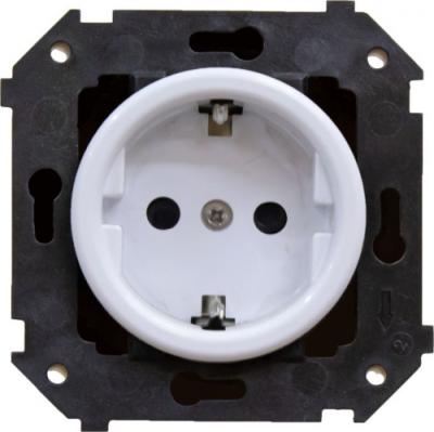 Ретро розетка электрическая Bironi, коллекция Шедель, пластик, скрытый монтаж, белый Ретро розетка электрическая Bironi, коллекция Шедель, пластик, скрытый монтаж, белый