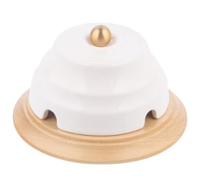 Ретро коробка распределительная Interior Electric, серия "Астория", керамика, белая