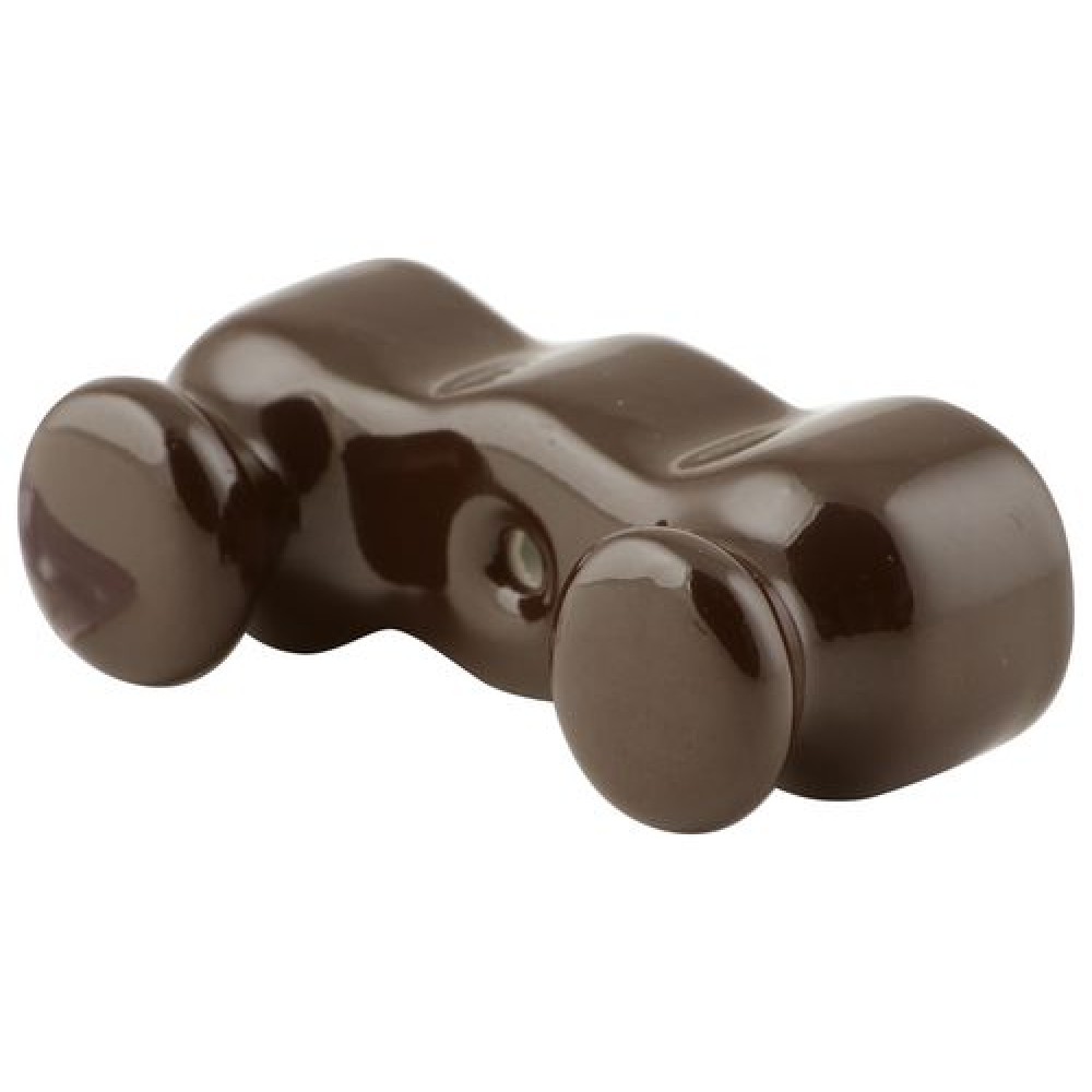 Качественная картинка Изолятор двойной Salvador, фарфор, коричневый