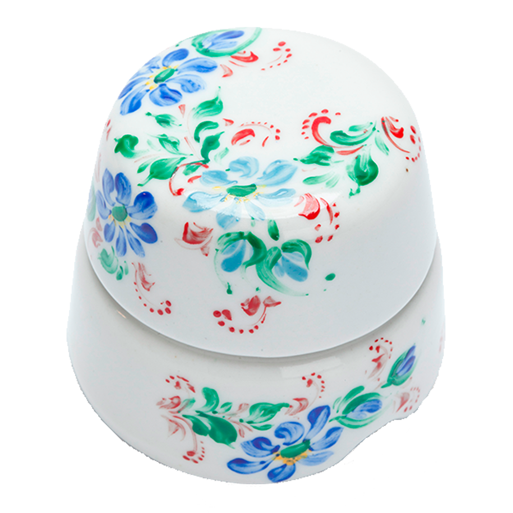 Ретро коробка распределительная Salvador, фарфор, белый, коллекция "Жостово"