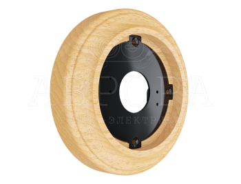 Качественная картинка Ретро рамка Аврора, дерево, круглая, цвет бук натуральный