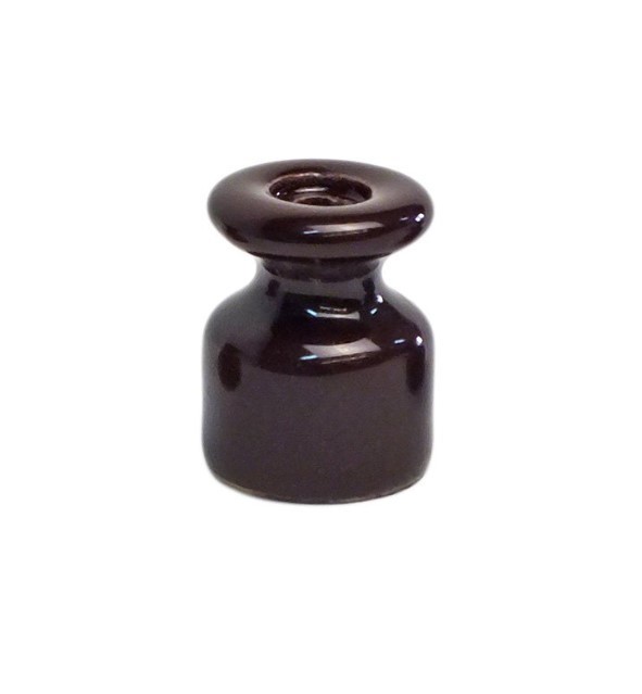 Качественная картинка Изолятор Interior Electric, размер D24 х H19 мм, керамика, коричневый