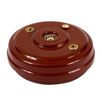 Ретро розетка ТВ Мезонин, коллекция Новая Голландия, фарфор, без подъемной рамки, коричневый