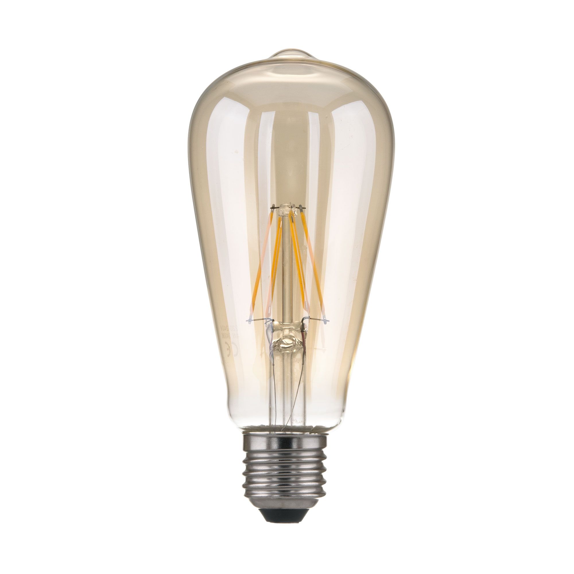 Качественная картинка Филаментная светодиодная ретро лампа Dimmable Elektrostandard ST64 6W 3300K E27 (тонированная)