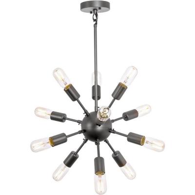 LOFT IT Люстры Подвесные люстры 12x40 Вт Цоколь E27 D 530 H 900 Металлическая арматура, цвет - дымча LOFT IT Люстры Подвесные люстры 12x40 Вт Цоколь E27 D 530 H 900 Металлическая арматура, цвет - дымча