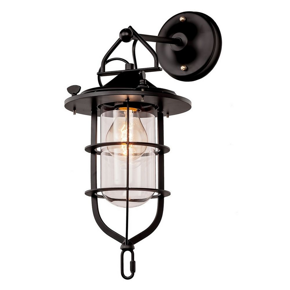 Качественная картинка LOFT IT Бра  1x60W Цоколь E27 D 180 H 400 Выступ 250 Металлическая арматура, цвет - черный матовый. 