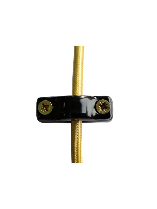 Качественная картинка Универсальный керамический крепеж для кабеля, провода Леанза, цвет nero (черный)