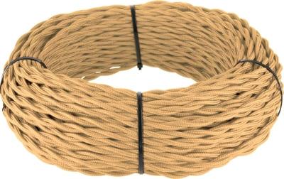 Ретро кабель витой Werkel, золотой песок