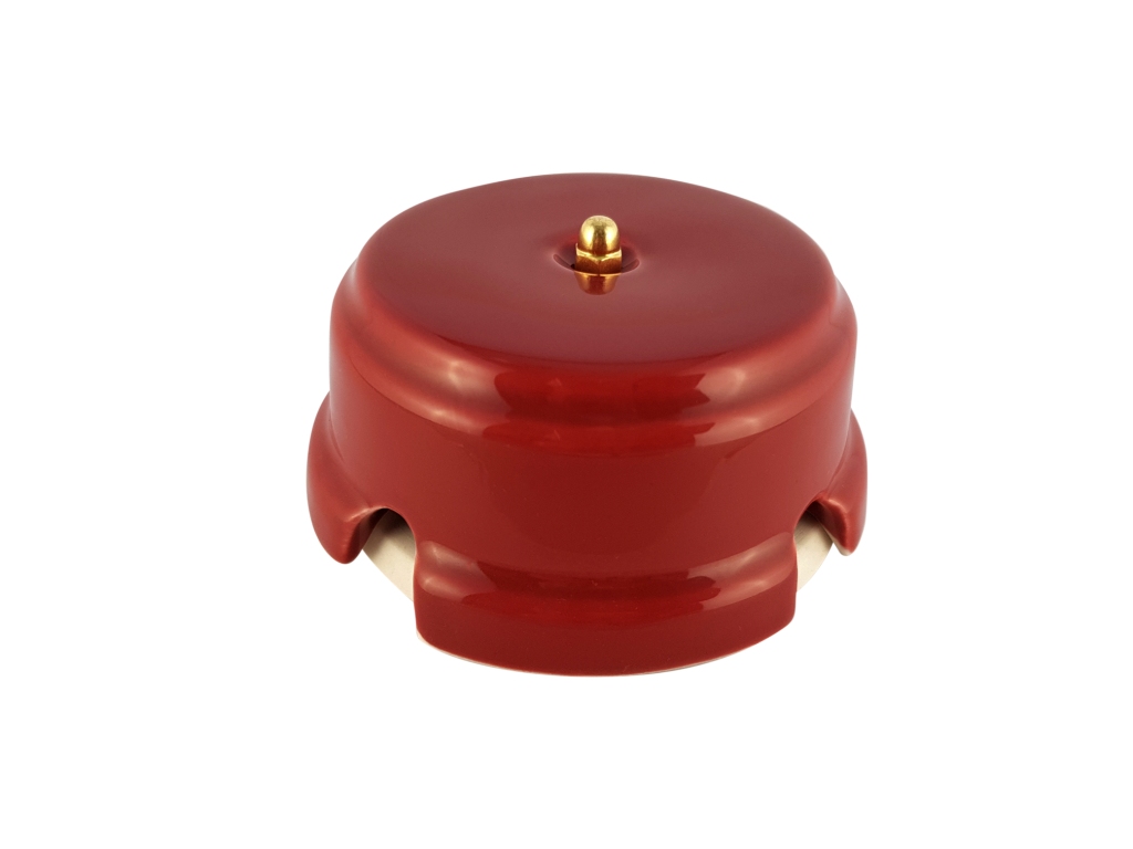 Ретро коробка распределительная Леанза, D93, фарфор, granato (гранатовый)