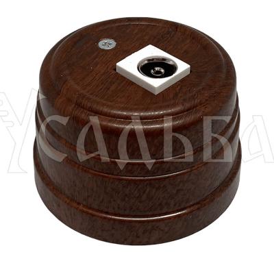 Ретро розетка ТВ Мезонин, коллекция Усадьба, пластик, орех Ретро розетка ТВ Мезонин, коллекция Усадьба, пластик, орех