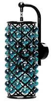 Качественная картинка Дизайнерский светильник Бра Sun Lumen, металл (черный мат), Е 27 1 шт, аквамарин