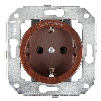 Ретро розетка электрическая Salvador, пластик, внутренний монтаж, вишня Ретро розетка электрическая Salvador, пластик, внутренний монтаж, вишня