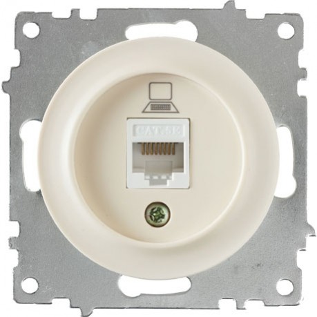Качественная картинка Розетка компьютерная 1xRJ45 кат.5e, цвет бежевый