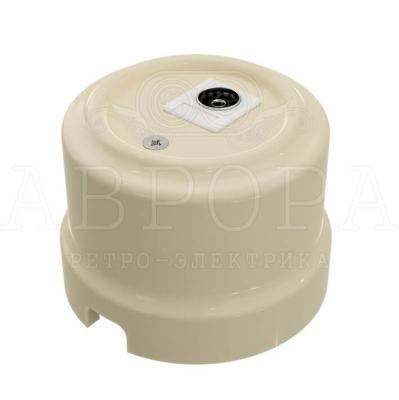 Ретро розетка ТВ Аврора, фарфор, слоновая кость Ретро розетка ТВ Аврора, фарфор, слоновая кость