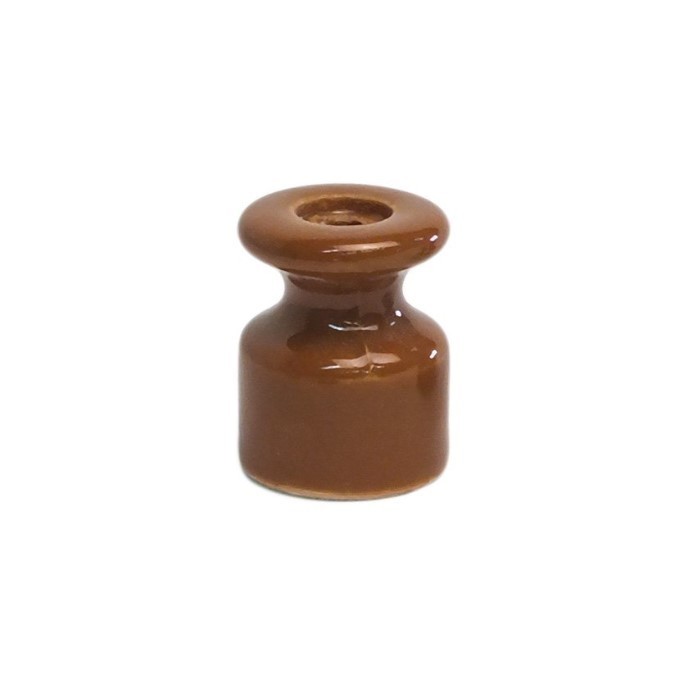 Качественная картинка Изолятор Interior Electric, размер D24 х H19 мм, керамика, какао