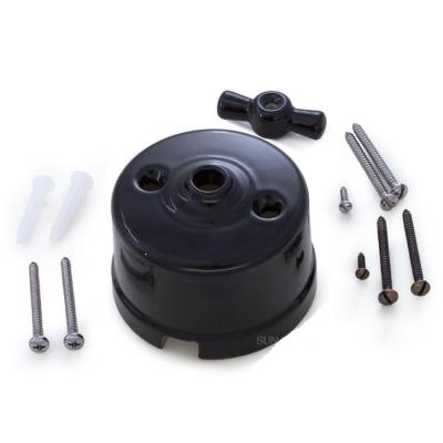 Корпус ретро выключателя Sun Lumen, керамика, поворотный, черный