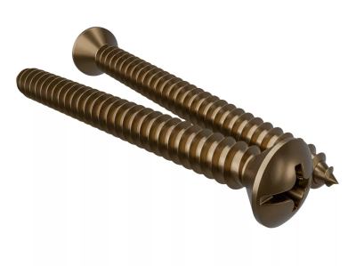 Саморез для выключателя / изолятора Мезонин, темная бронза, под крестовую отвертку