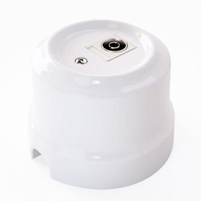 Ретро розетка ТВ Lindas керамика белый