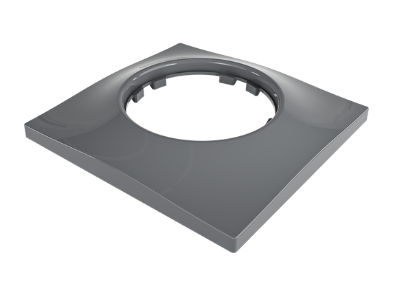 Ретро рамка Мезонин, серия Лахта, коллекция Геометрика, пластик, волна, внутр. монтаж, серый