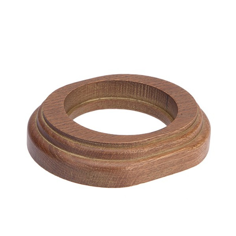 Ретро рамка Salvador, дерево, овальная, наружный монтаж, коричневый с золотой патиной