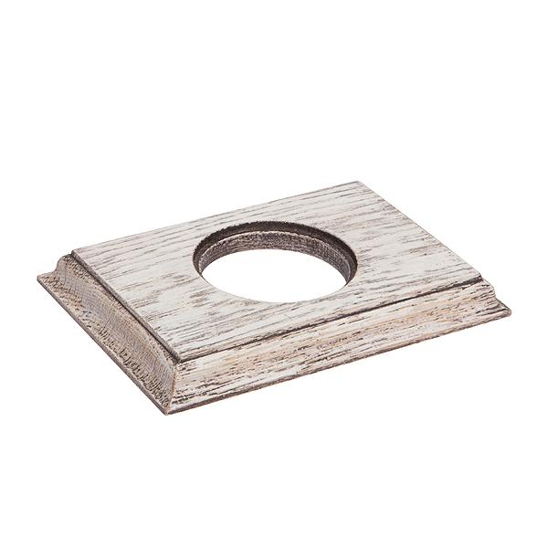 Ретро рамка Salvador, дерево, прямоугольная, внутренний монтаж, дуб выбеленный с коричневой патиной