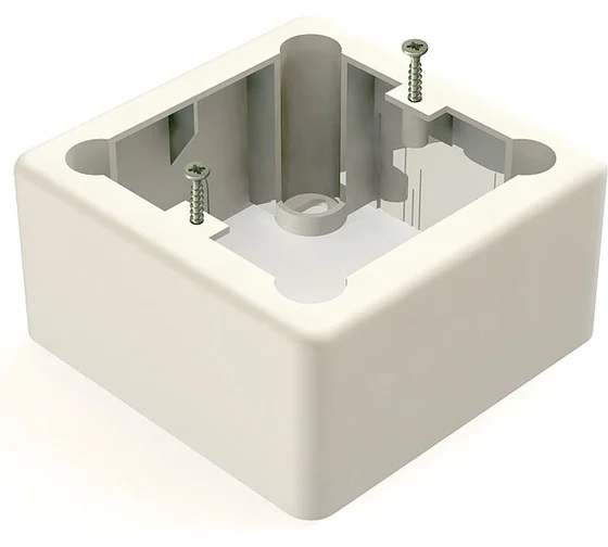 Коробка установочная Greenel 1-местная 85х85х42мм, для наружного монтажа, IP20