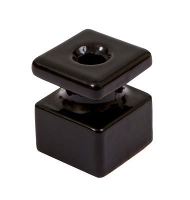 Ретро изолятор Мезонин, фарфор, коллекция Quadra, черный