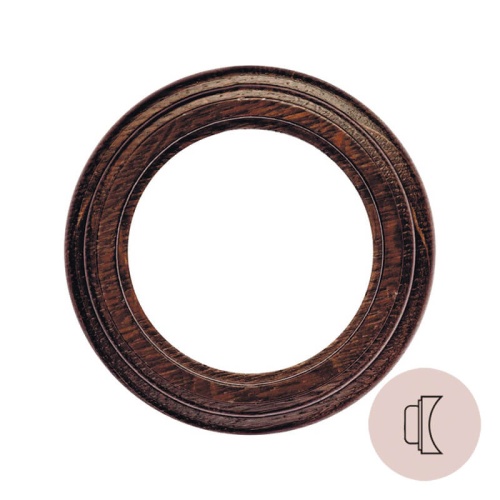 Ретро рамка на бревно Salvador, дерево, наружний монтаж, восьмерка, венге (под заказ)