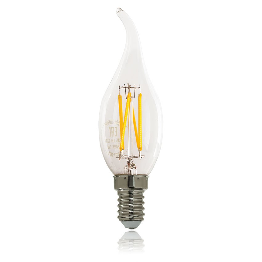 Качественная картинка Лампочка Эдисона LED Sun Lumen, светодиодная, E14 (40W), прозрачная, арт. 056-908