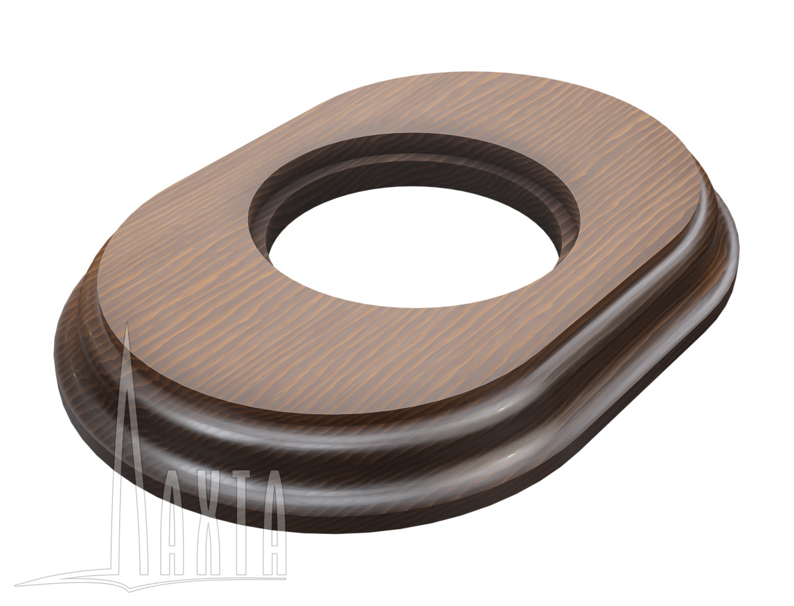 Ретро рамка Мезонин, серия Лахта, СенатЪ, дерево, овал, скрытый монтаж, темный дуб