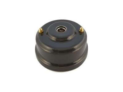 Ретро розетка ТВ Леанза фарфор, grigio (серый), золотистая фурнитура Ретро розетка ТВ Леанза фарфор, grigio (серый), золотистая фурнитура