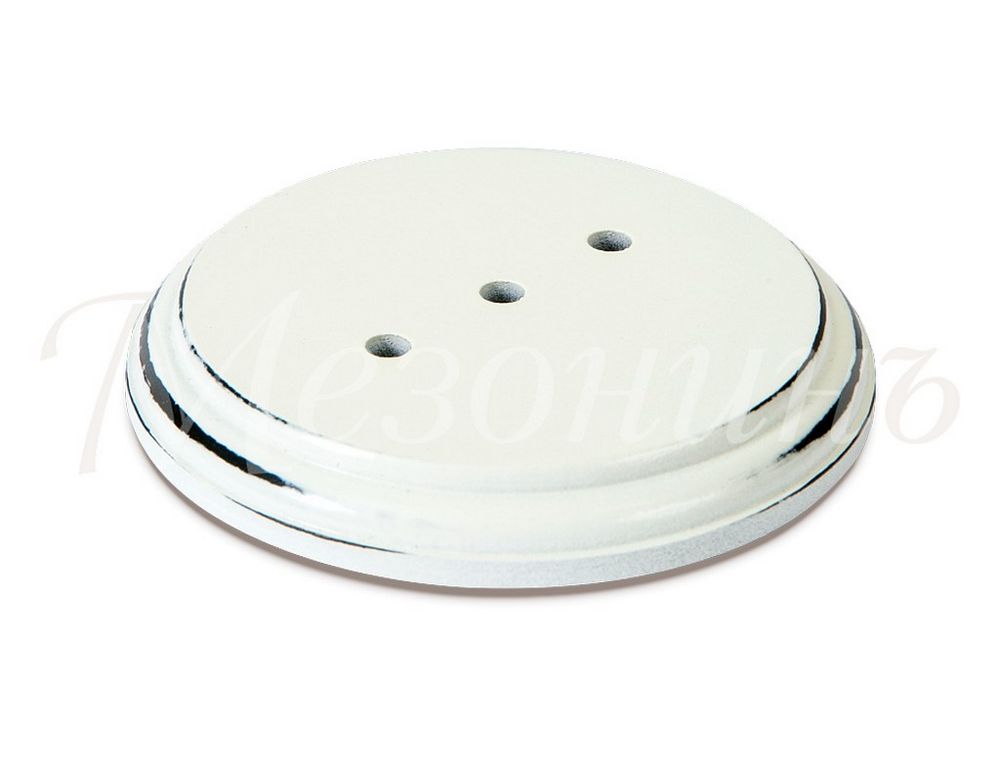 Ретро подложка Мезонин, коллекция Престиж, дерево, круглая, белый прованс