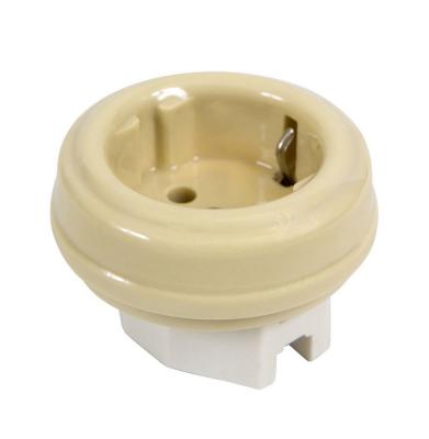 Ретро розетка электрическая Мезонин, коллекция Новая Голландия, фарфор, без подъем.рамки, слон.кость