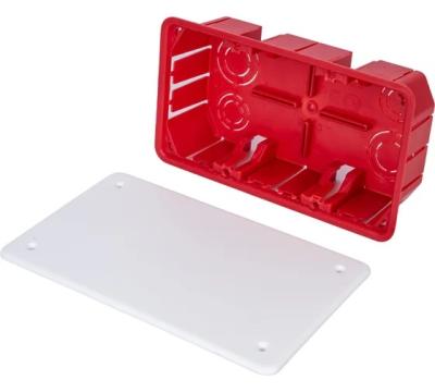 Коробка распределительная Greenel 172х96х45мм для кирпичных стен, скрытый монтаж, красный