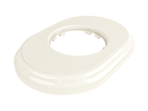 Ретро рамка Мезонин, серия Лахта, Геометрика, пластик, овал, скрытый монтаж, слон.кость