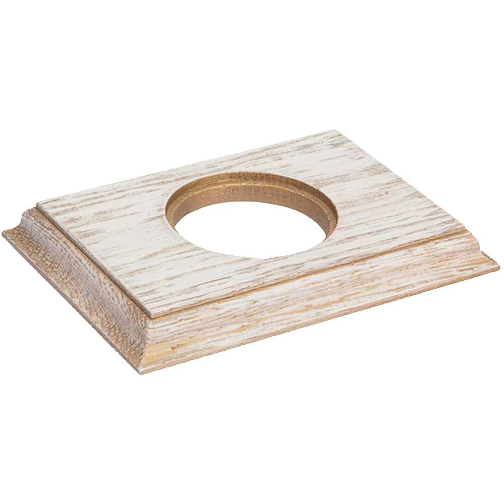 Ретро рамка Salvador, дерево, прямоугольная, внутренний монтаж, выбеленный дуб с золотой патиной