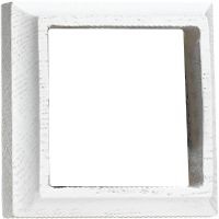 Подрамник Villaris, серия LOFT, дерево, квадратная, наружный монтаж, молочно-белый