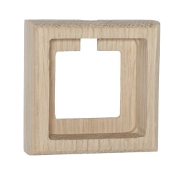 Ретро рамка Villaris, серия Plump, дерево, квадратная, наружный монтаж, натуральный дуб