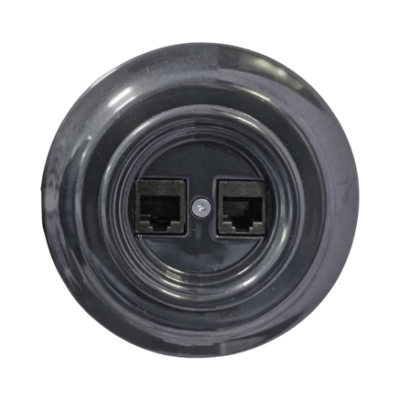 Ретро розетка компьютерная Retrika, коллекция Colony, внутренний монтаж, керамика, серый Ретро розетка компьютерная Retrika, коллекция Colony, внутренний монтаж, керамика, серый