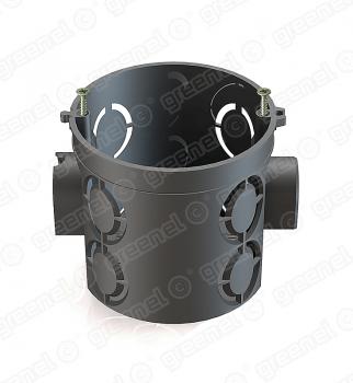 Коробка установочная Greenel для кирпичных стен с саморезами D68мм*62мм, скрытый монтаж