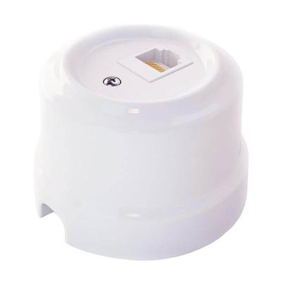 Ретро розетка компьютерная Retrika керамика белый Ретро розетка компьютерная Retrika керамика белый