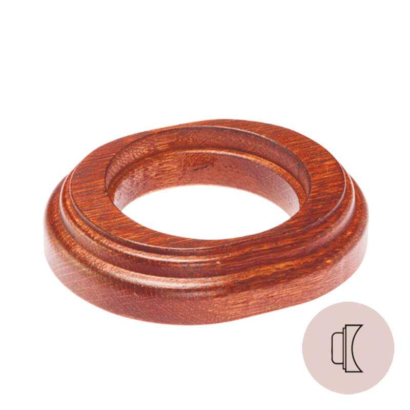 Ретро рамка на бревно Salvador, дерево, наружний монтаж, овал, вишня (только под заказ)