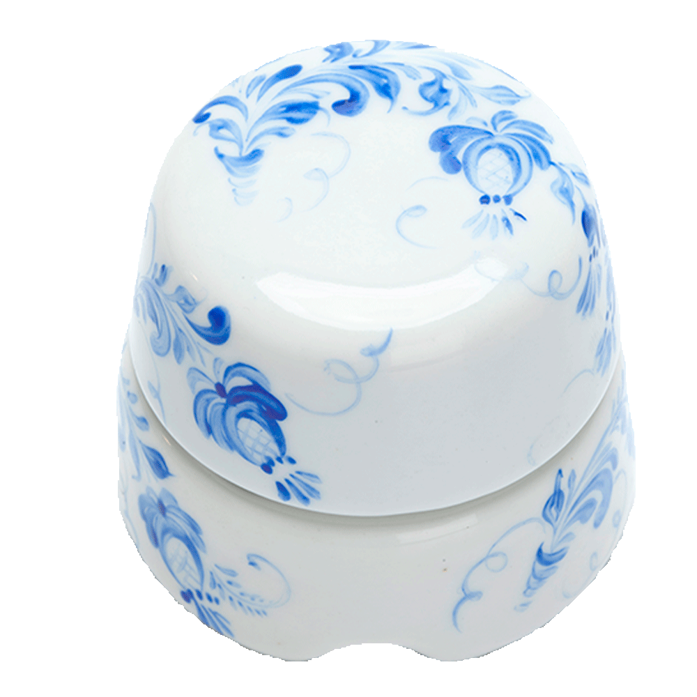 Ретро коробка распределительная Salvador, фарфор, белый, коллекция "Гжель"