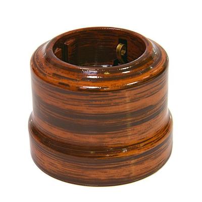 Ретро розетка электрическая Lindas керамика палисандр Ретро розетка электрическая Lindas керамика палисандр