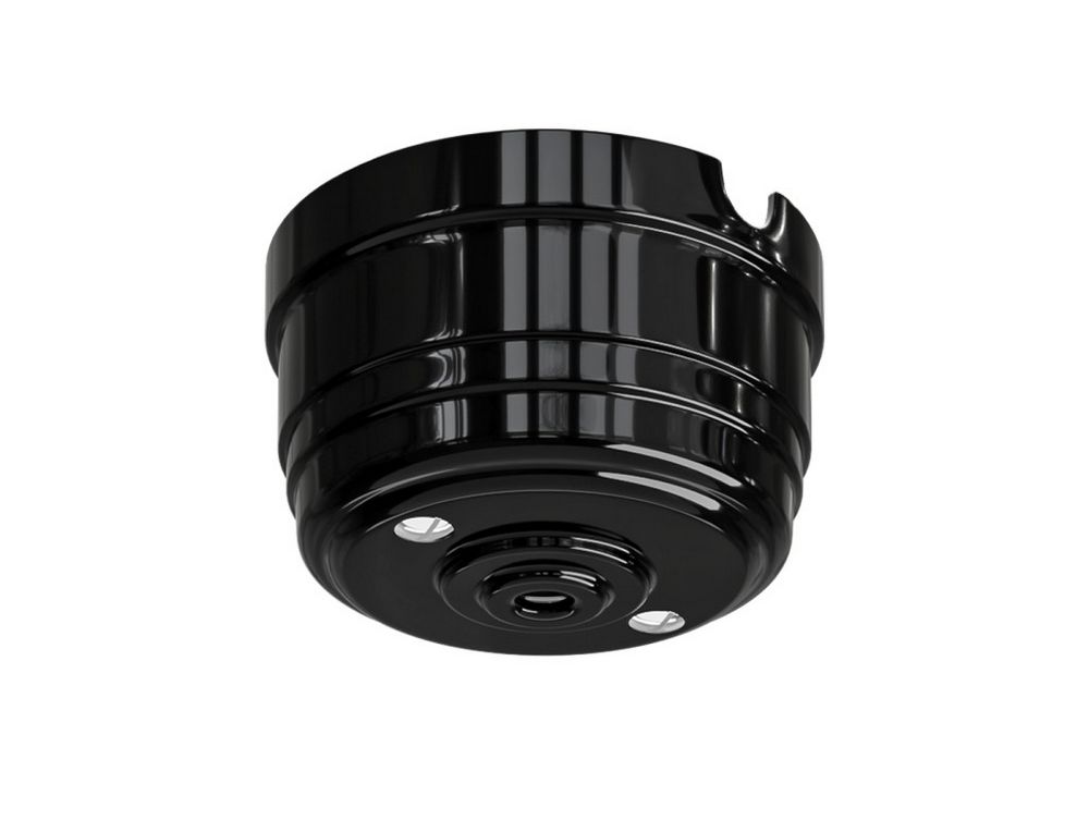 Качественная картинка Корпус розетки потолочной Мезонин, фарфор, c подъемной рамкой, черный