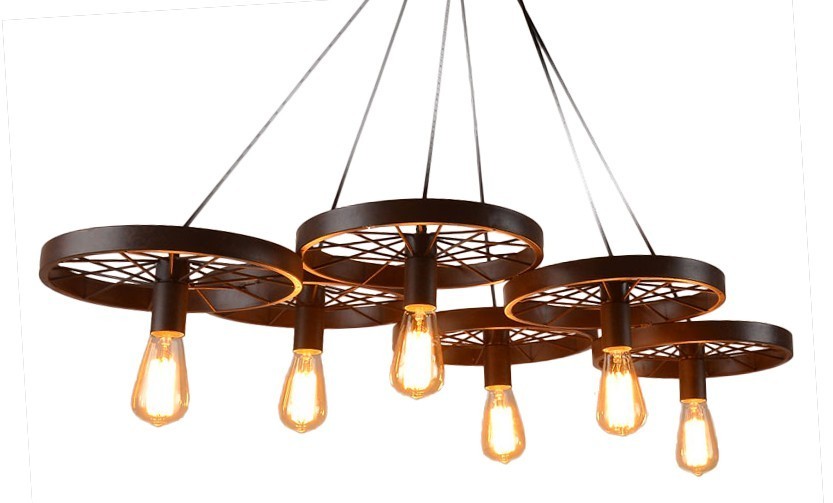 Качественная картинка LOFT IT Люстры Подвесные люстры 6x60W Цоколь E27 6xD620 H 1050 Металлическая арматура, цвет - состар