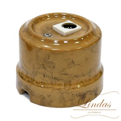 Ретро розетка ТВ Lindas керамика капучино Ретро розетка ТВ Lindas керамика капучино