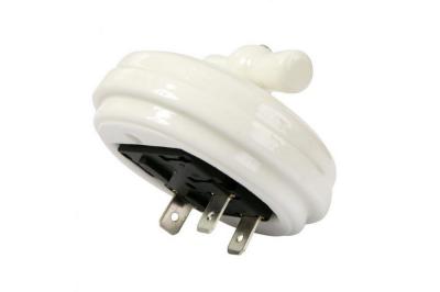 Ретро выключатель Мезонин, коллекция Петергоф, фарфор, без подъем.рамки, окантовка, платина на белом