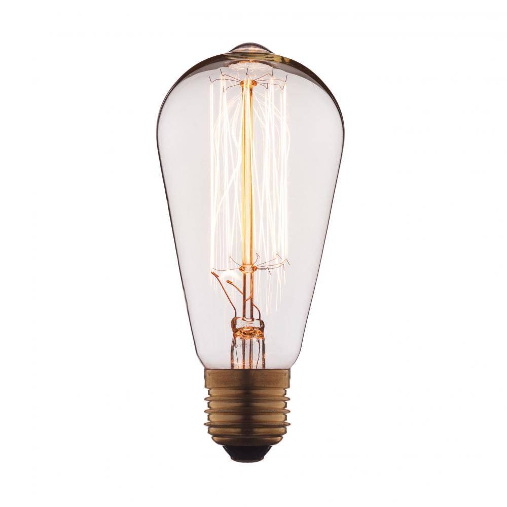 Качественная картинка Лампочка Эдисона Лофт IT ST57, E27, 40W, прозрачная
