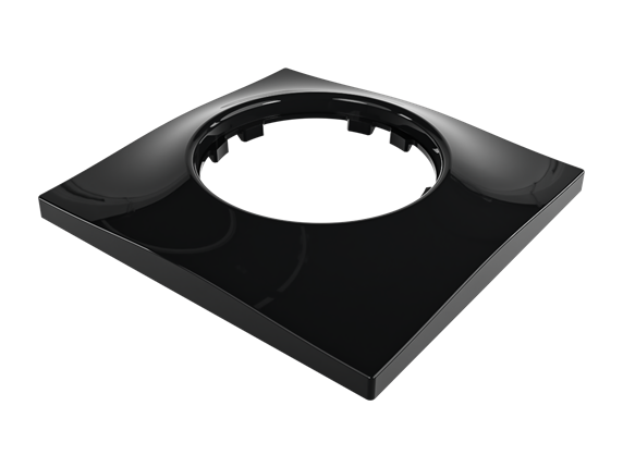 Ретро рамка Мезонин, серия Лахта, коллекция Геометрика, пластик, волна, внутр. монтаж, черный